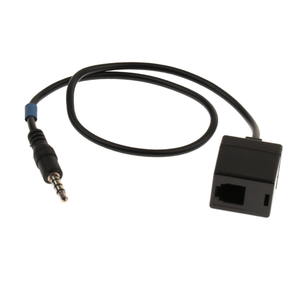 4P4C RJ9/RJ10 Female To 3.5mm Male Headset Cable Adapter Telephone Cord 40CM