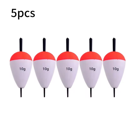 Boya de Flotador de pesca de espuma, barra de luz para aparejos de pesca, 0,8g-60g, 5 unids/lote: floating-10g-5pcs