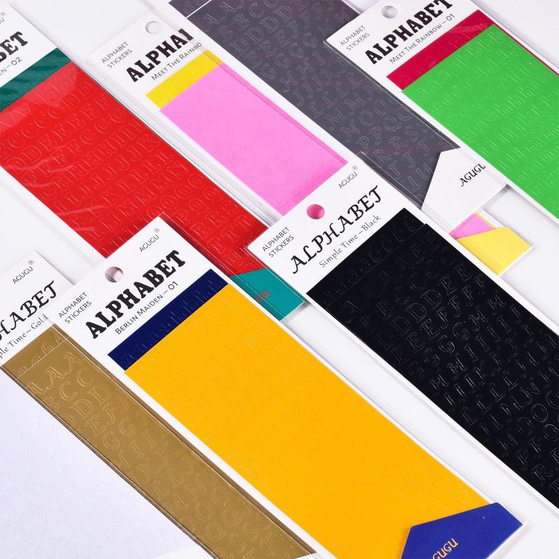 Flat Stickers Retro Number Letter Series for Diary... – Grandado