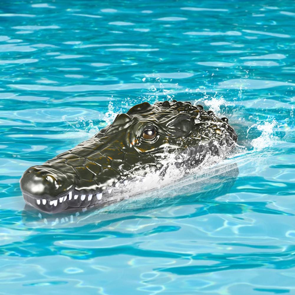 Electric Crocodile RC Boat Floating Simulation Toy Lifelike Water Ship Bathing Toy For Parks Ponds Swimming Pools