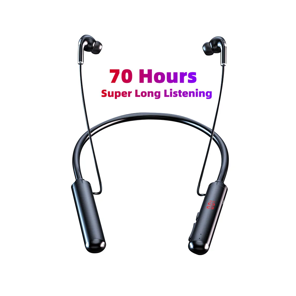Auricolari bluetooth wireless da 100 ore, auricolari sportivi da corsa con archetto magnetico, auricolari sportivi impermeabili, riduzione del rumore  s720: Bianco