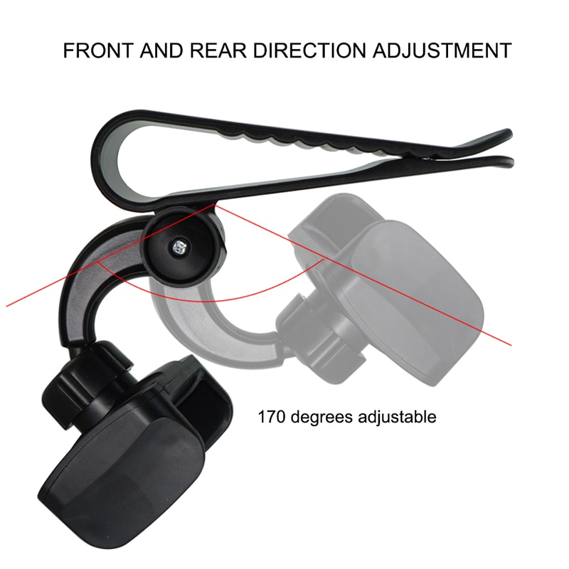 360 Auto Clip Zonneklep Mobiele Telefoon Houder Stand Soporte Movil Voor Iphone Xs Gps Achteruitkijkspiegel houder Auto Mobiele