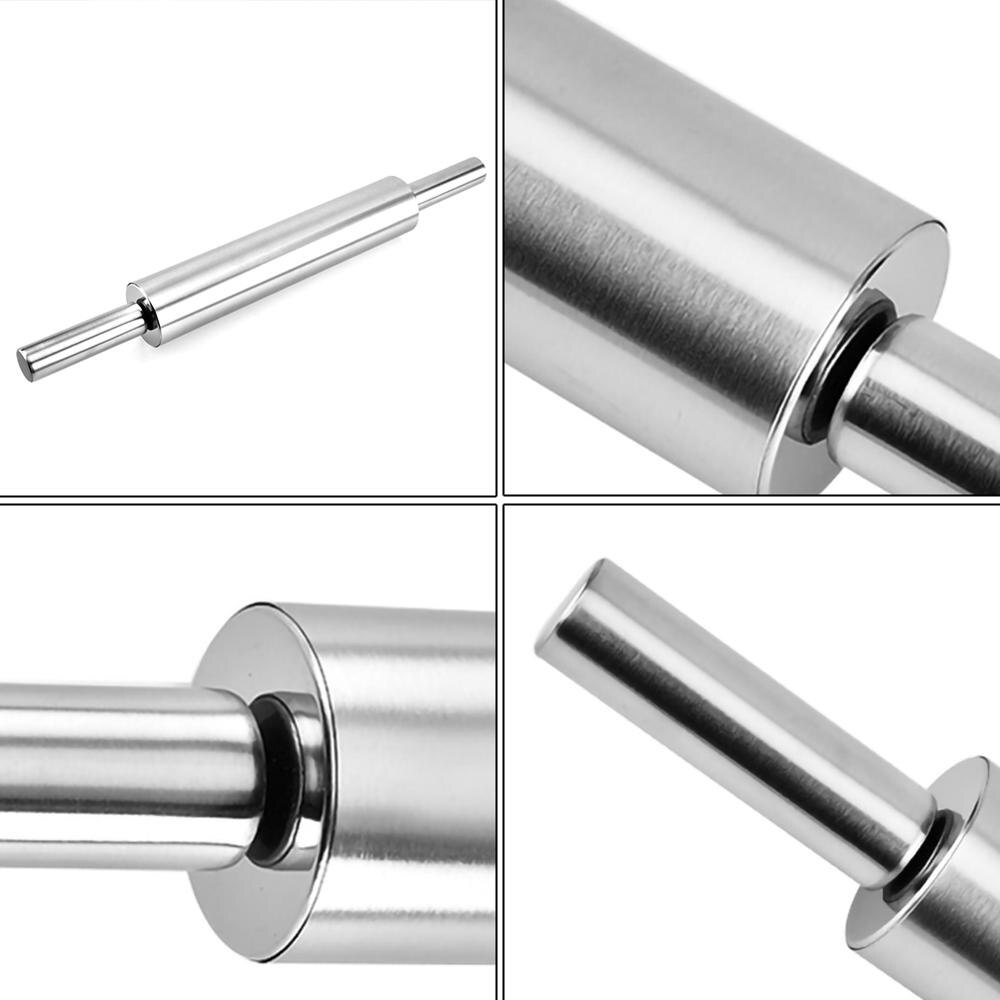 Stainless Steel Christmas Rolling Pin Pastry Pizza Fondant Bakers Roller Metal Kitchen Tool for Baking Dough Pizza Pie Cookies
