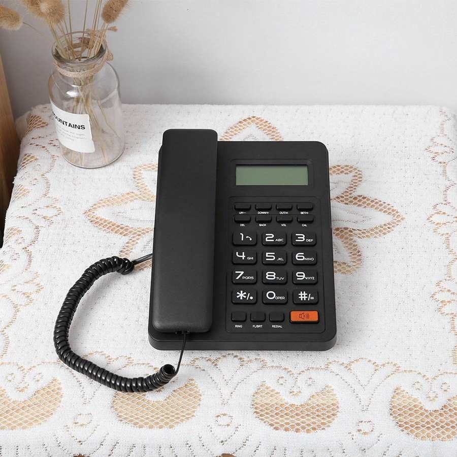 Landline Wired Telephone Large Screen Caller ID Display Landline Wired Home Office Hotel Fixed Telephone