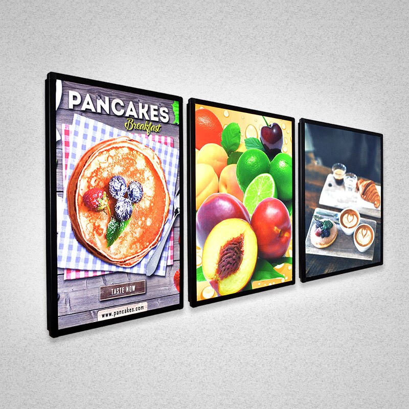 Aluminum profile small led menu led logo menu led menu frame