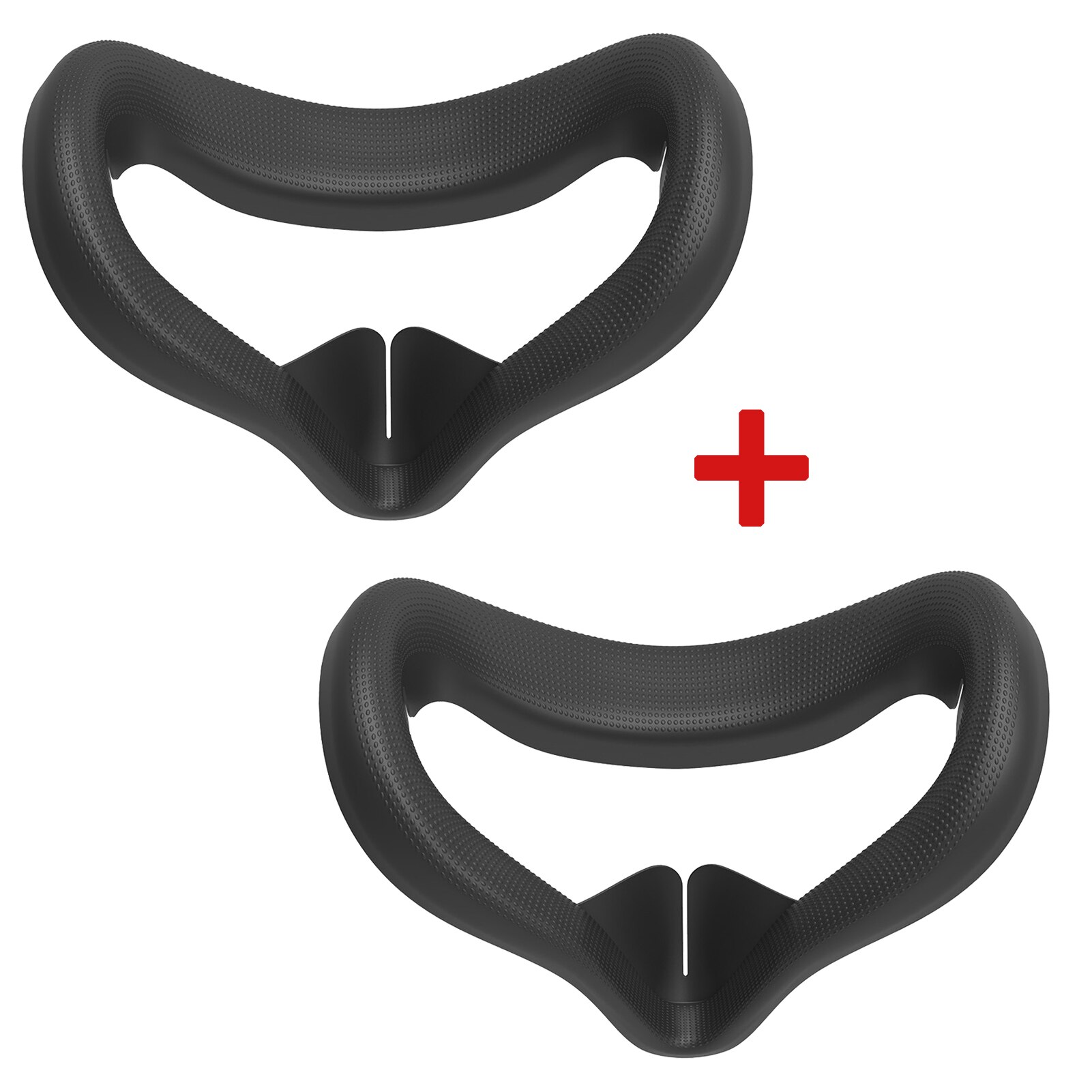 2 Stuks Siliconen Gezicht Cover Voor Oculus Quest 2 Oogmasker Bescherming Pad Vervanging Anti-Zweet Vr Accessoires Anti-Lekkage Licht: 2 Pieces Black