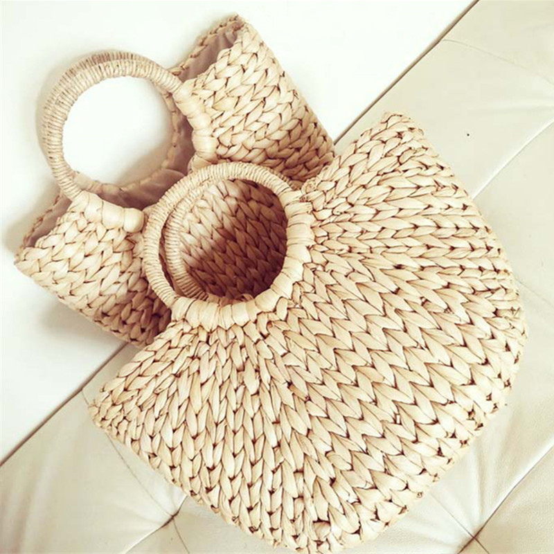 Multi-styles Straw Bags Handmade Summer Woven Beach Ladies Shoulder Bag Bohemia Bali Travel Female Handbags