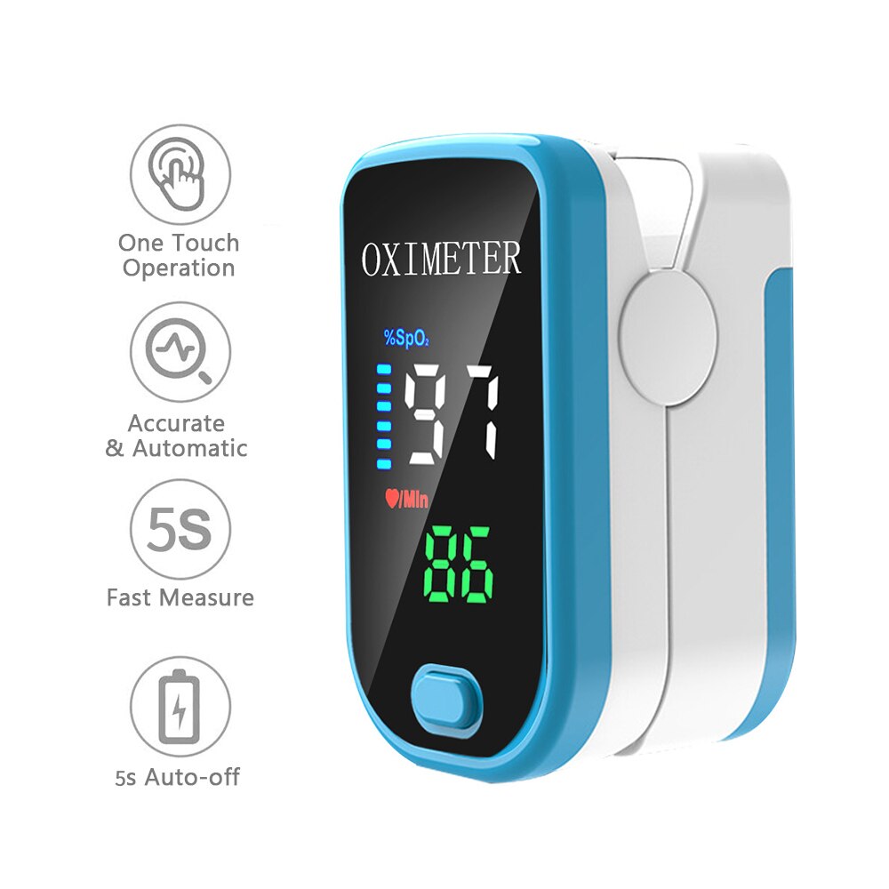Fingertip Pulse Oximeter Blood Oxygen Saturation SpO2 & PR Monitor 8S Quick Measure Pulse Rate Measurement Meter for Home Sports: MD1791