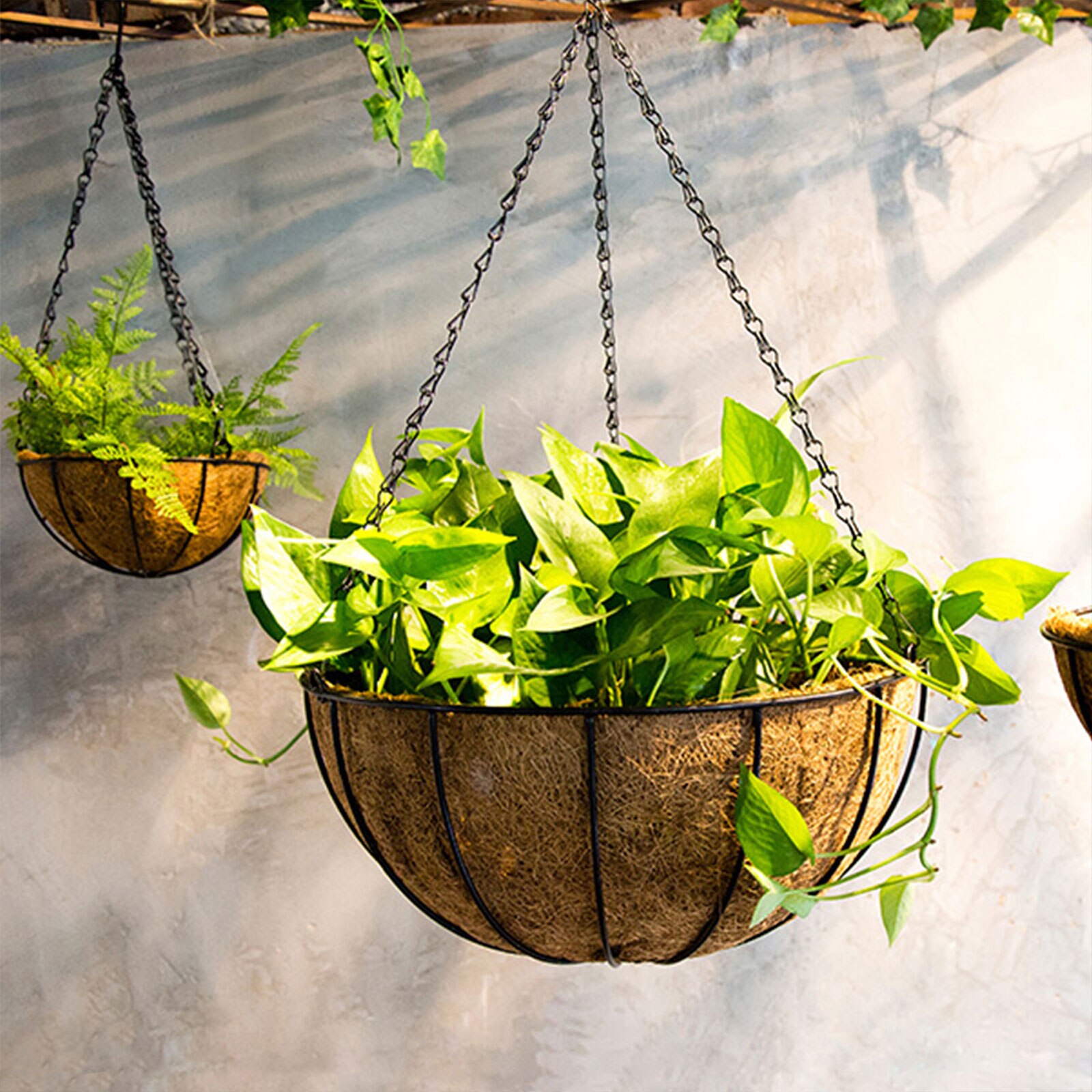 Maceta de coco ecológica para el hogar, cesta colgante, caja de almacenamiento para plantas y flores, estilo Original