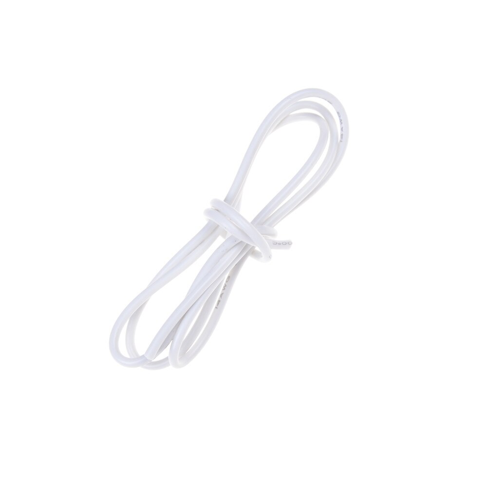1M Gauge 14 AWG Silicone Rubber Wire Cable Flexible 7 Colors: White