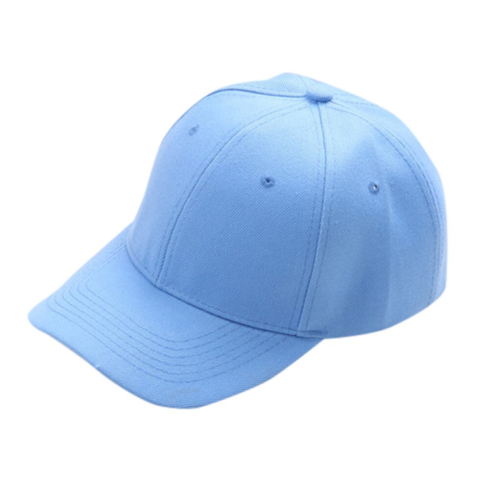 25# Outdoor Sport Hat Summer Hat Cap Children Teenagers Hat Show Solid Kids Hat Boys Girls Snapback Hats Caps Шапка Зимняя: Sky Blue