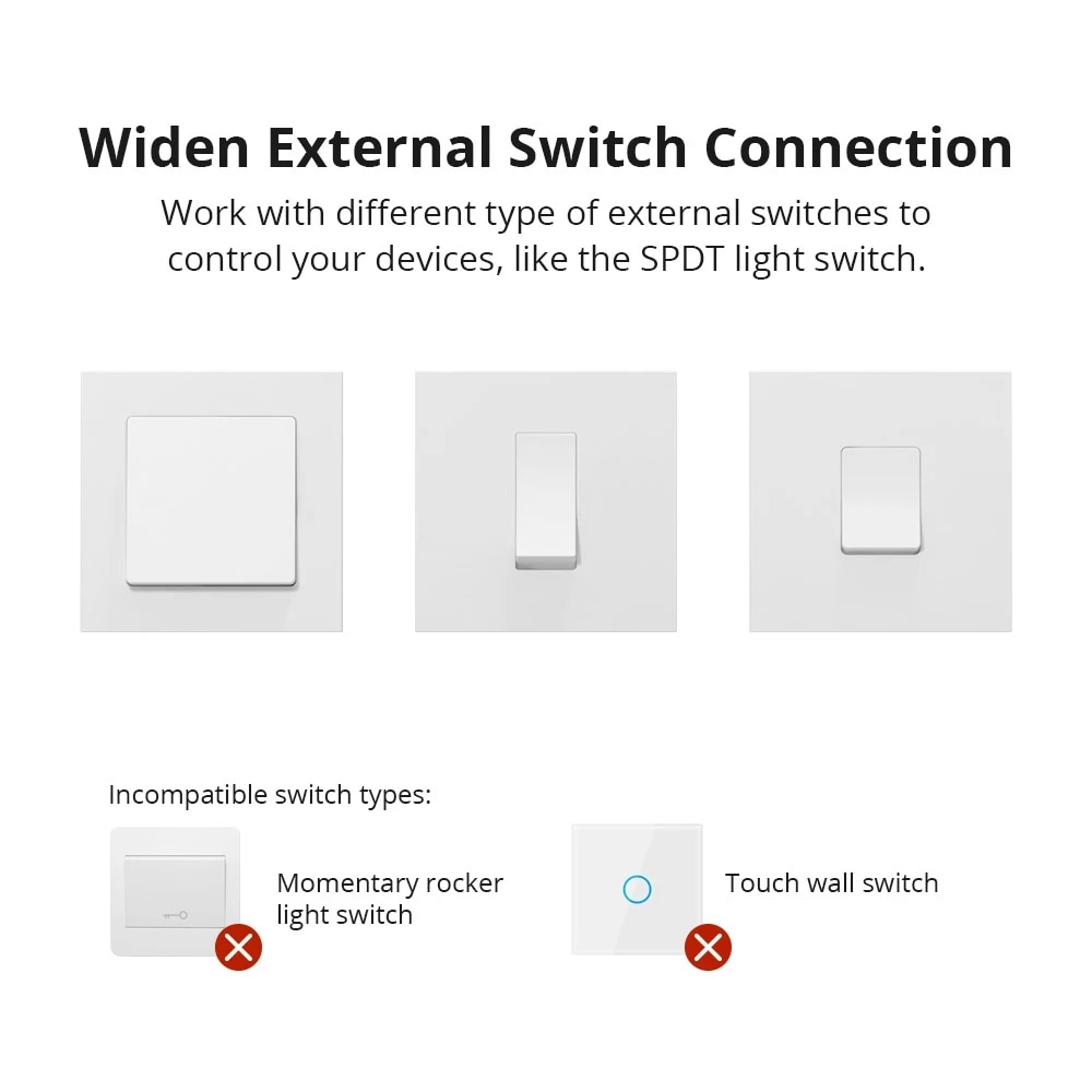 Itead SONOFF Zigbee ZBMINI DIY Smart Switch Relay Breaker Module MINI Two/ 2 Way Switch APP Control Light Swithes For Smart Home