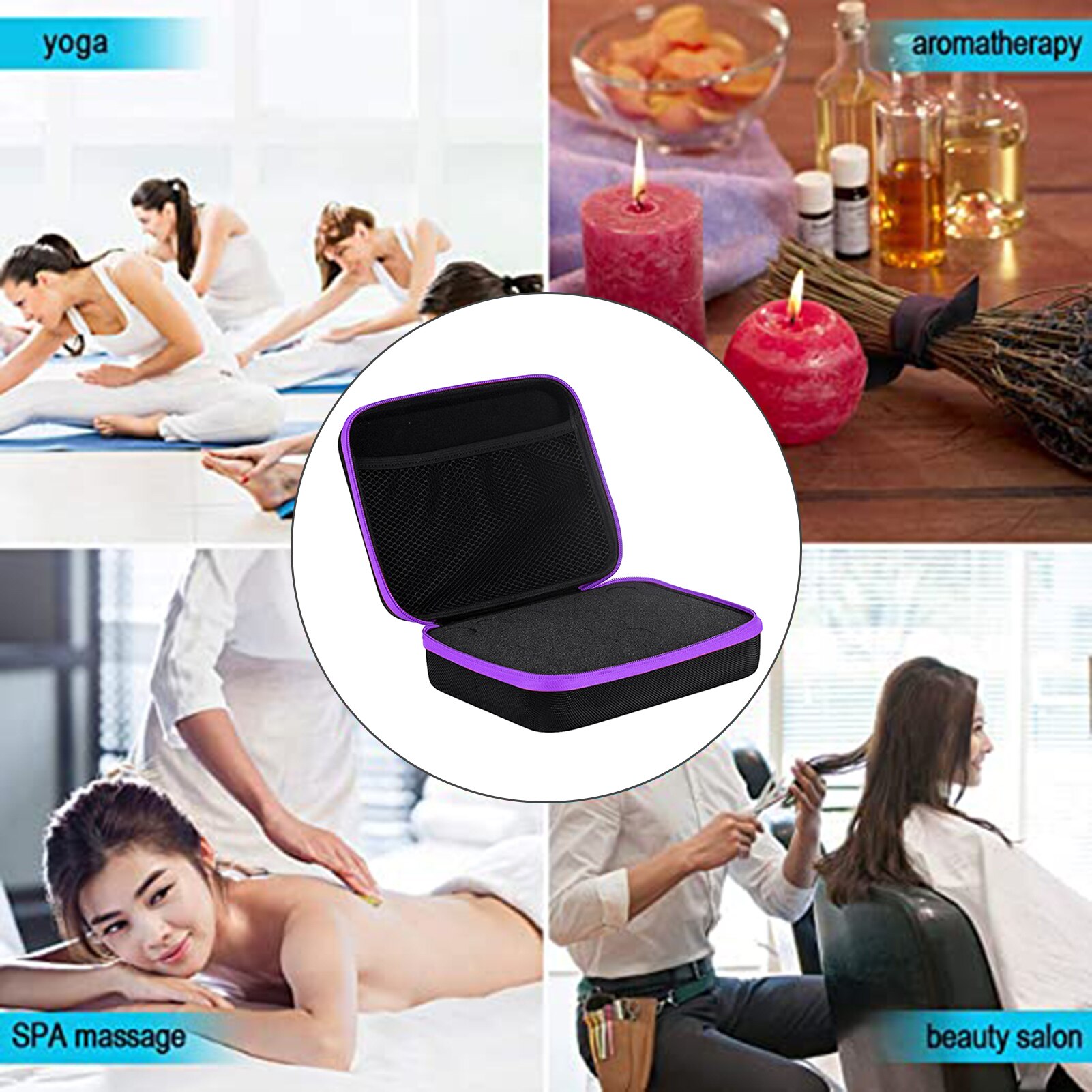 30 Bottles Essential Oil Storage Case, 5ml 10ml 15ml Essential Oil Bottle Organizer Perfume Oil Storage Holder Travel Case