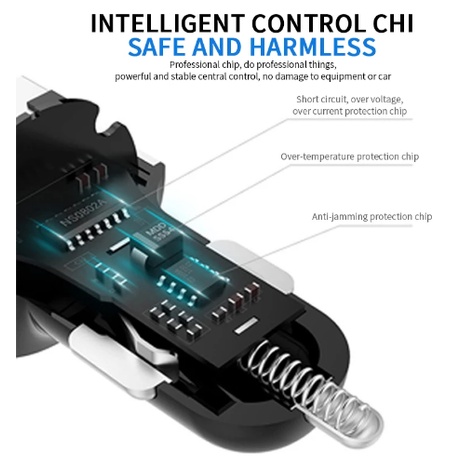 3.1A Autolader Voor Sigarettenaansteker 12V 2 Port Dual Usb Quick Fast Opladen Auto Kosten Met Led Display voltmeter Voor Auto &#39;S