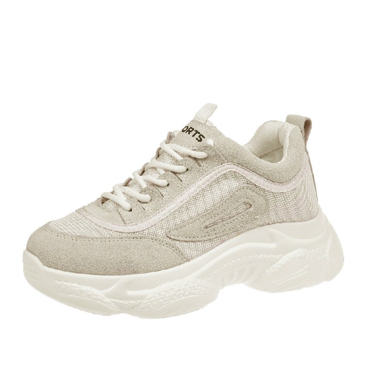 Sommer joggesko kvinner blandede farger flate sko plattform kryss bundet tykk bunn fritidssko