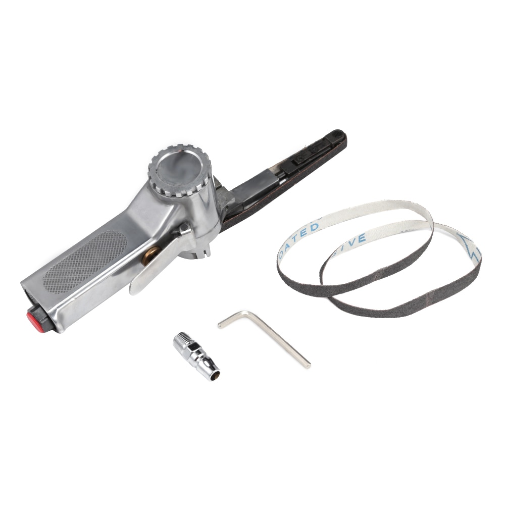 3/8" Air Belt Sander Precision Polishing Tool Abrasive Grinding Machine 2 Sanding Belts Air Compressor Sanding Pneumatic Tool
