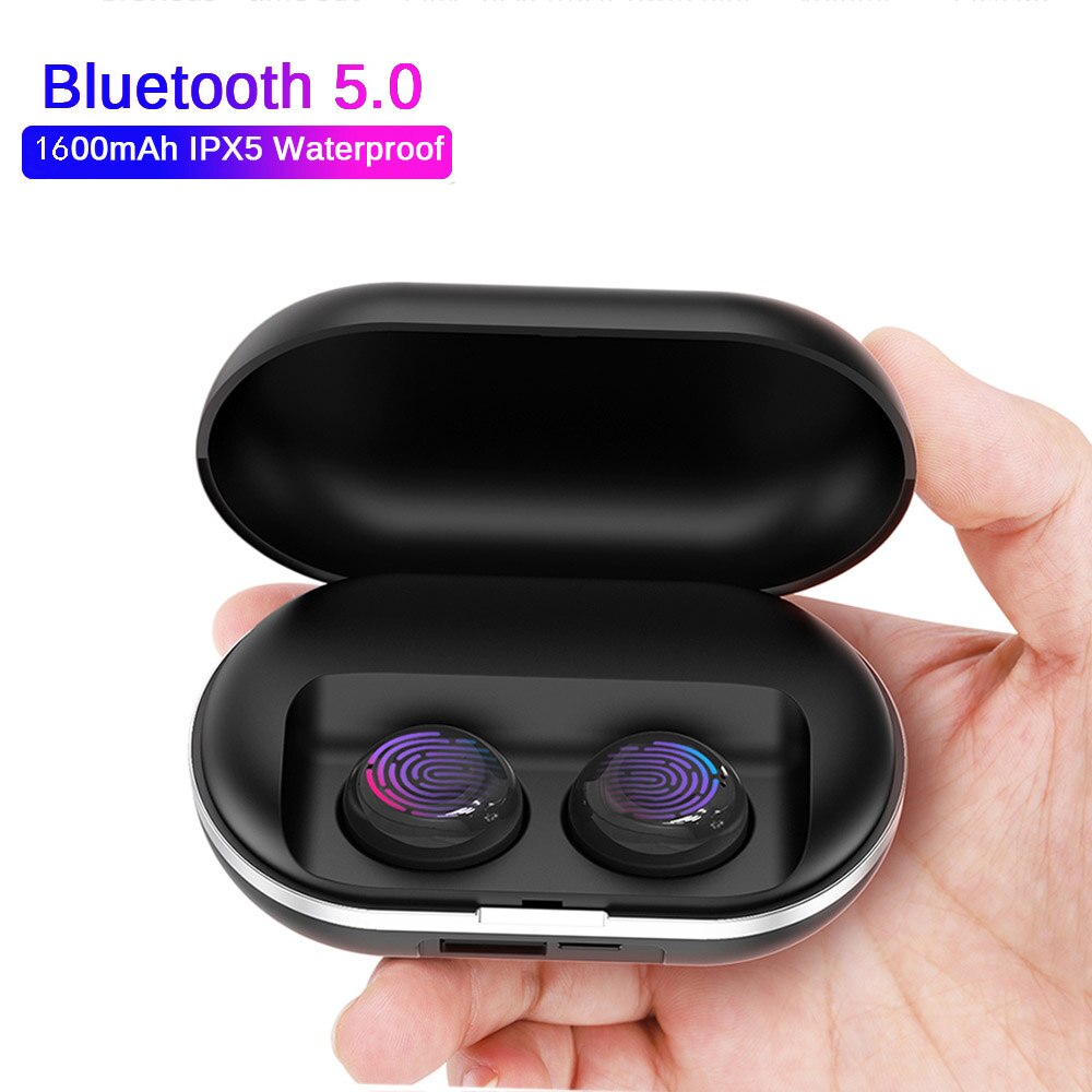 B5 Draadloze Bluetooth Oortelefoon 5.0 Touch Control Tws Bluetooth Oordopjes Waterdichte 9D Stereo Muziek Headset 300 Mah Power Bank: ZLT-01