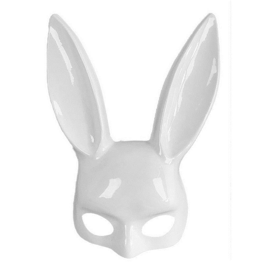 Demi visage lapin oreille masque lapin oreille masque pour Bar fête déguisement Cosplay: D