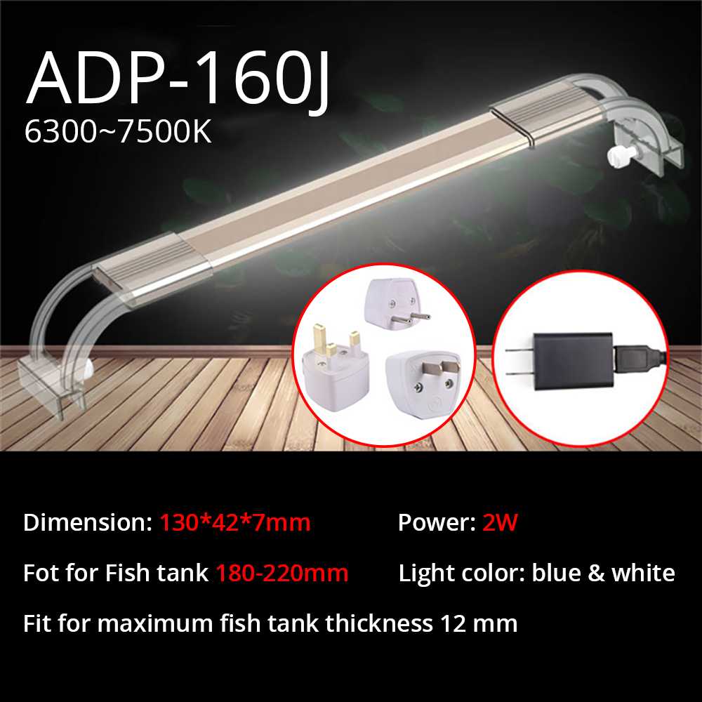 NICREW-éclairage Ultra mince ADP Led pour Aquarium 7500K, lampe pour Aquarium Chihiros en alliage d'aluminium, lampe pour Aquarium: ADP-160J
