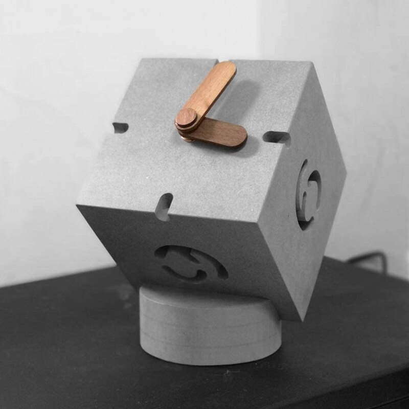 Desk Clock, Stylish Non-Ticking Desk Clock, Battery-Powered Desk Clock, Bedroom Bedside Living Room Kitchen(Gray,1 PCS)