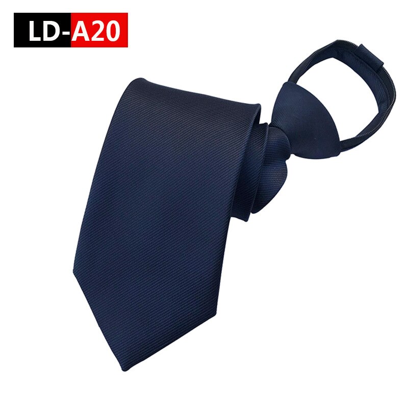 24 farver mænd slips doven slips herre let lynlås uniform gruppe sikkerhed dress up business slips mand tilbehør: L8cm-20