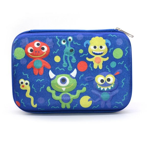 Etui Schoolbenodigdheden Kalem Kutusu Lapices Doos Plumier Scolaire Fille Holografische Animal Pouch Etui Pennen Kawaii Eva: Blue monster