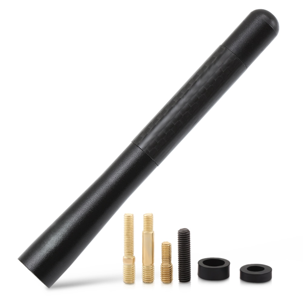 Auto Korte Carbon Radio Antenne Antenne Voor Fiat Punto Bravo Voor VW Polo Golf Voor Renault Clio Cooper Voor Mazda 2 3 5 6 cx-7 etc