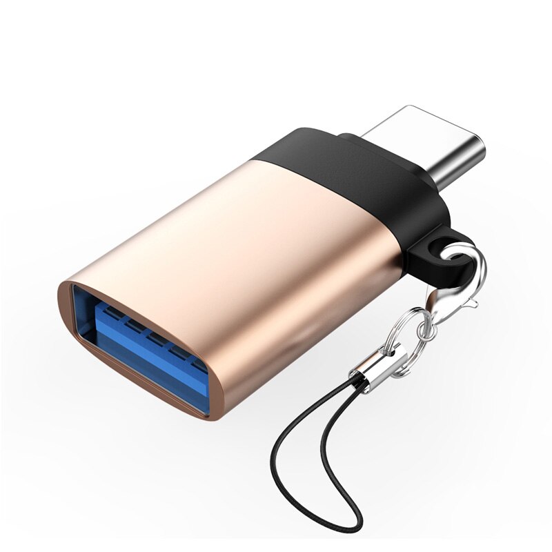 Usb Type C Otg Adapter Usb C Naar Usb 3.0 Otg Type-C Converter Voor Macbook Samsung S10 S9 huawei Mate 20 P20 USB-C Connector: Goud
