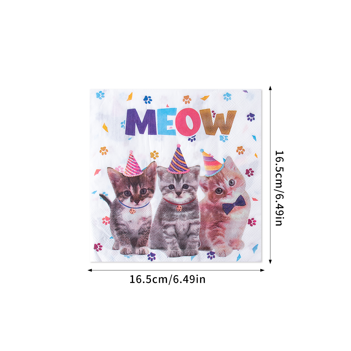 Decoración de de cumpleaños para gatos, pancarta de papel, plato, taza, adorno para pastel, juego de vajilla desechable, suministros para fiestas temáticas de gatos para niños: Verde claro