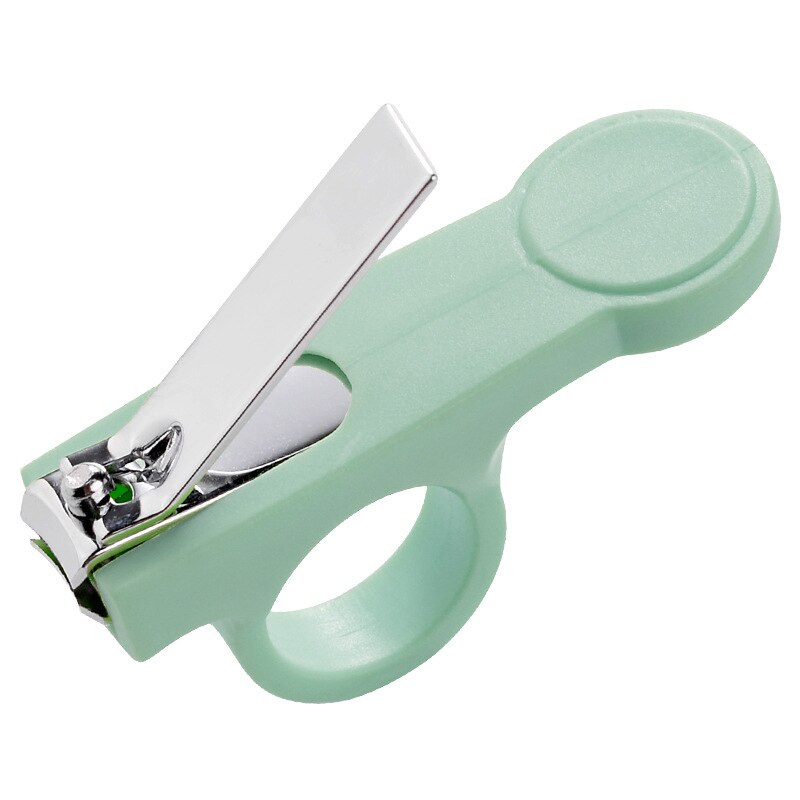Mini herramienta especial antideslizante para manicura infantil, cortador portátil para el cuidado de las uñas de bebé, de acero inoxidable y PP, 1 ud.: lake green