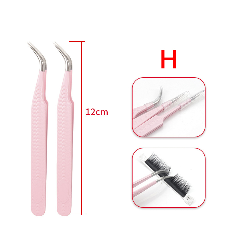 Rvs Lash Pincet Roze Pincet Professionele Wimper Extensions Benodigdheden Make Gereedschap Volume Wimper Pincet: Roze