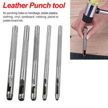 1 Pc Hole Maker Houten Handvat Naaien Stiksels Ponsen Naaien Levert Ijzer Punch Gereedschap Lederen Craft Tool