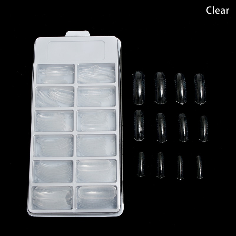 Shellhard 120 Stks/doos Professionele Clear Dual Systeem Nail Forms Vinger Extension 12 Maten Nail Forms Mold Model Valse Nail Tips