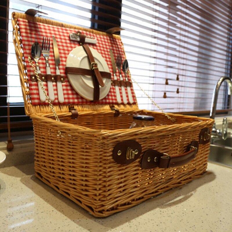 Wicker Basket Wicker Camping Picnic Basket is suing Willow Picnic Baskets checking Picnic Basket Set For 4 Persons Picnic Party