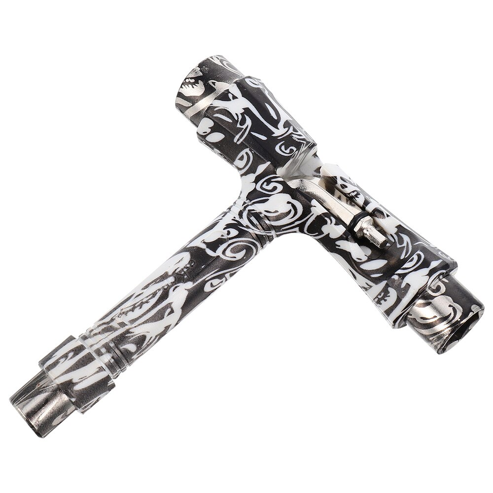 All-in-One Skate Tools Multi-Function Portable Skateboard T Tool Accessory: Skull pattern