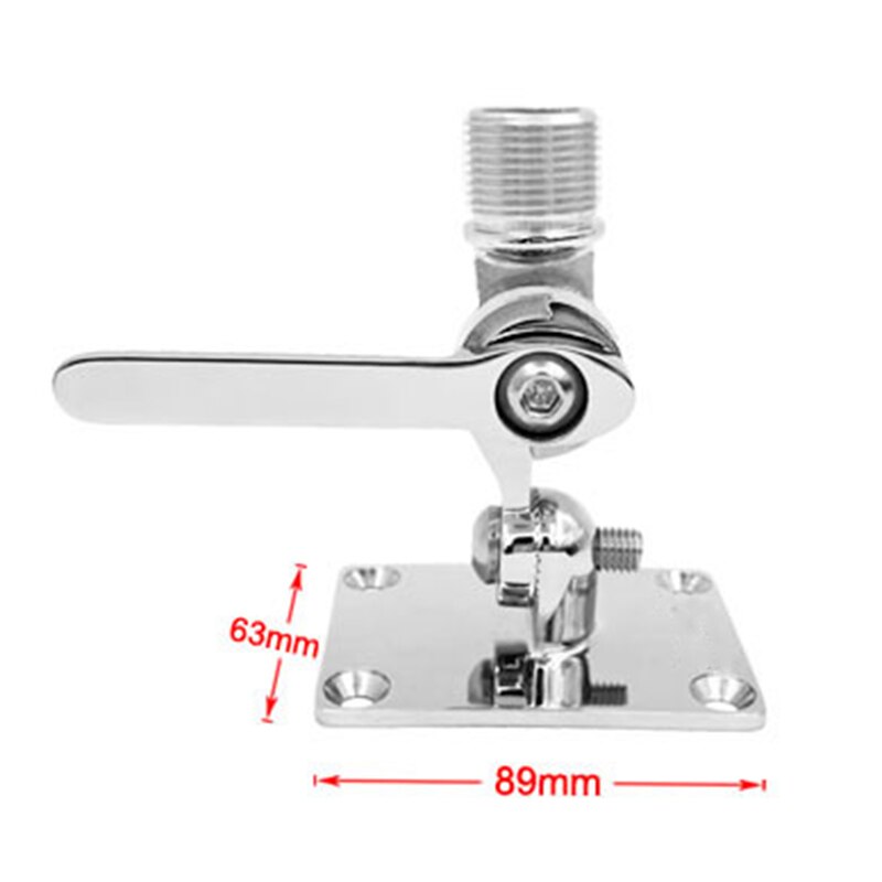 Marine vhf antenne justerbar base mount til båd 316 rustfrit stål passer 1 inch marine antenne
