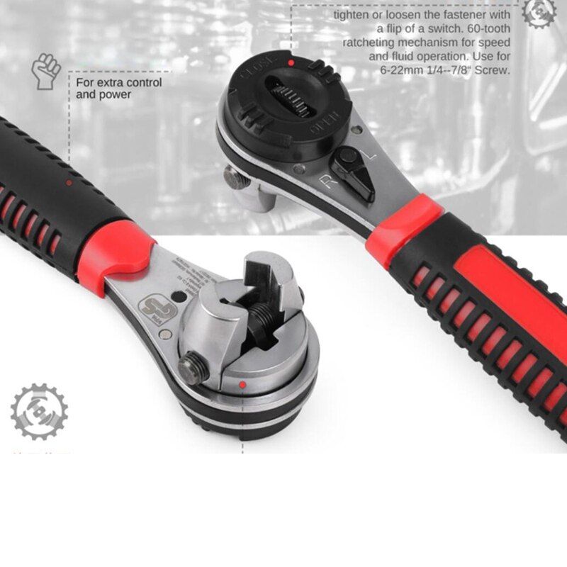 Multitool Sleutel Verstelbare Ratchet Steeksleutels 6-22Mm Sleutels Universele Wrench Tool Voor Auto Reparatie Gereedschap Quick Spanner