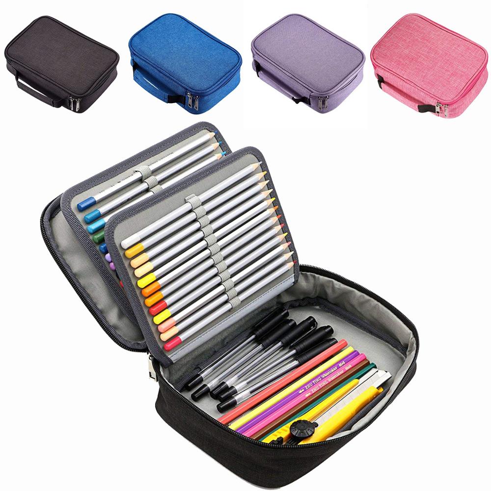 72 Holes Pen Box Home storage Art Storage Pen Curtain Color Pencil Bag Sewing Painting Supplies Storage