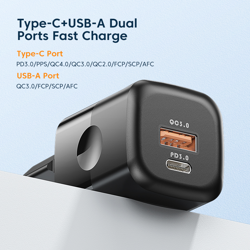 KUULAA USB C-oplader 33W GaN Type C PD Snel opladen voor iPhone 14 13 12 11 Max Pro XS 8 7 Plus Voor iPad Air 4 iPad Mini