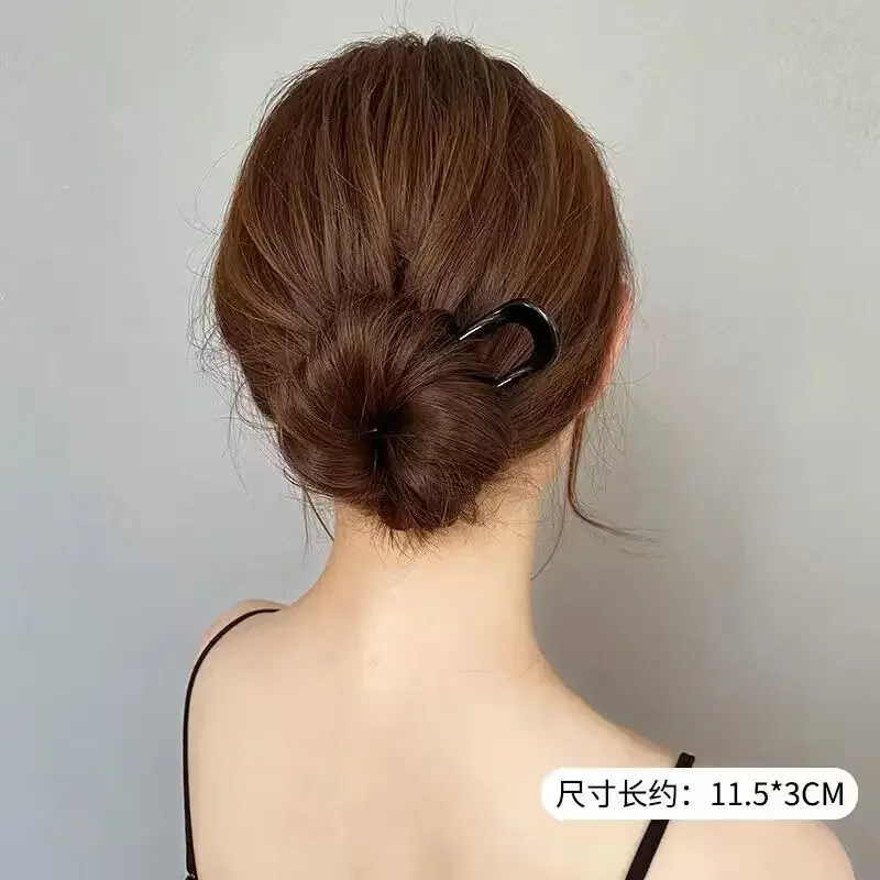 Accesorios para el cabello para mujeres y niñas, pinzas para el cabello, horquillas minimalistas en forma de U, accesorios para el cabello, horquilla: Rojo