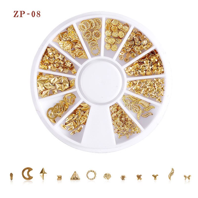 30 mønstre negle rhinestones sten ab farve rhinestone perler manicure til negle kunst dekorationer krystaller tilbehør: Zp -08