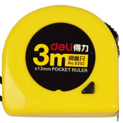 Deli Mainpoint 5 Size Stainless Retractable Steel Tape Measures Ruler Flexible Tape Measure Meter Inch Centimeter: 3M