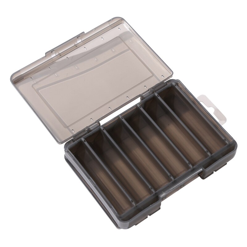 Double Sided Fishing Tackle Box 12 14 Compartments Lure Hook Storage Box Fishing Plastic Storage Case: Gun color (hs-1018)