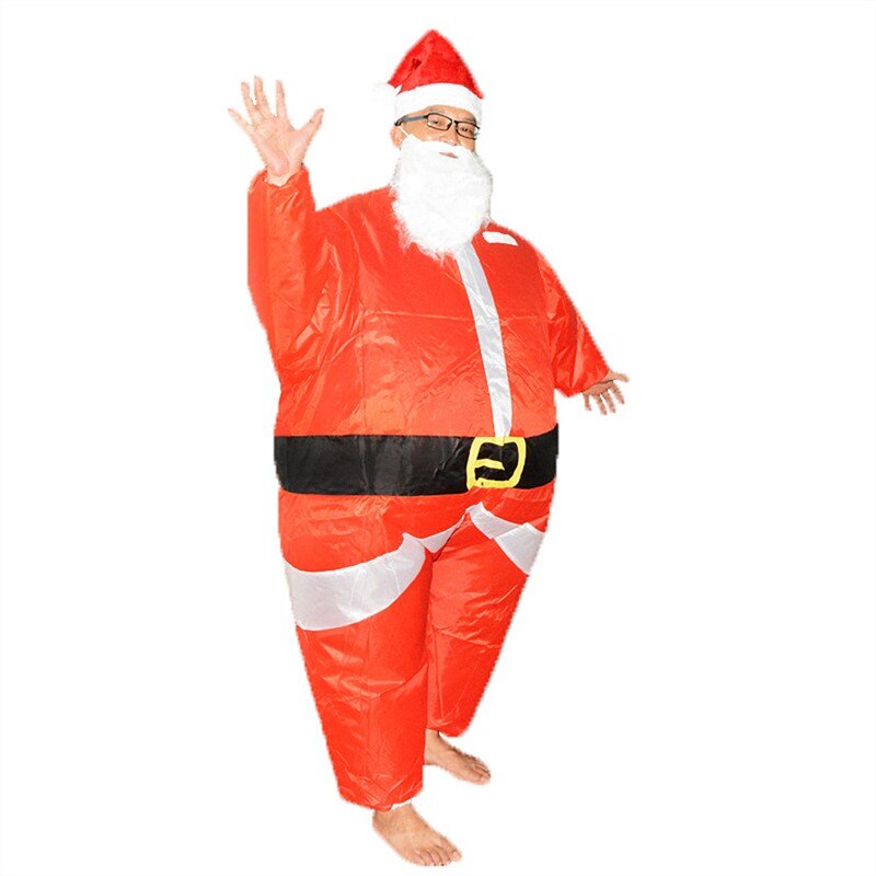 Juguetes para niños adultos dinosaurio inflable ropa de Papá Noel traje de de lujo juguete de impermeable de poliéster: Santa for adult