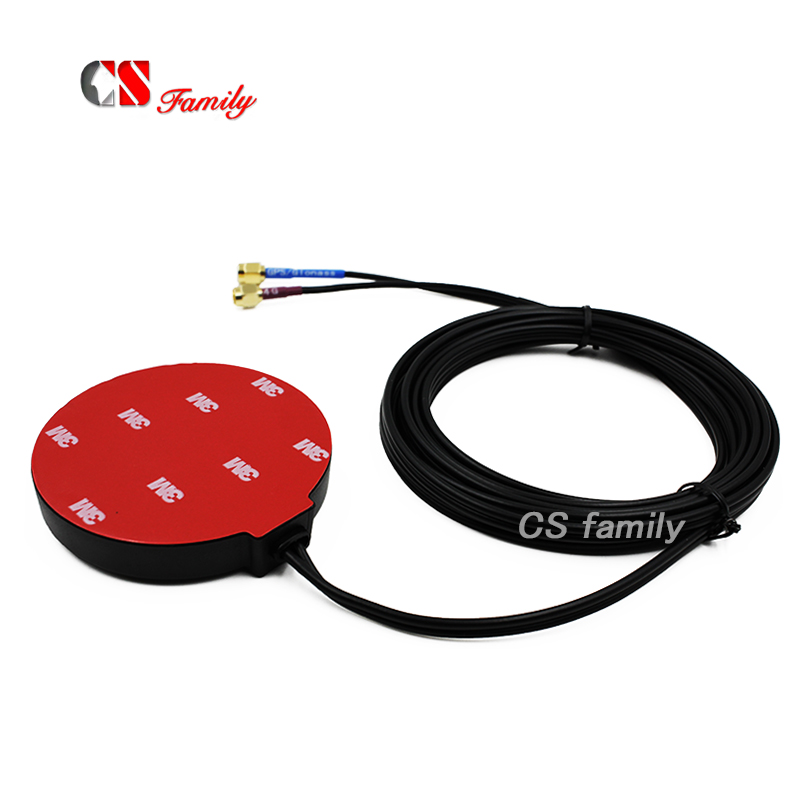 M2M IOT LTE GPS combo antenna,network 4G LTE GPS GLONASS external antenna W/sma male,3m cable, LTE CAT-11/GPS 2 IN 1 antenna 1pc