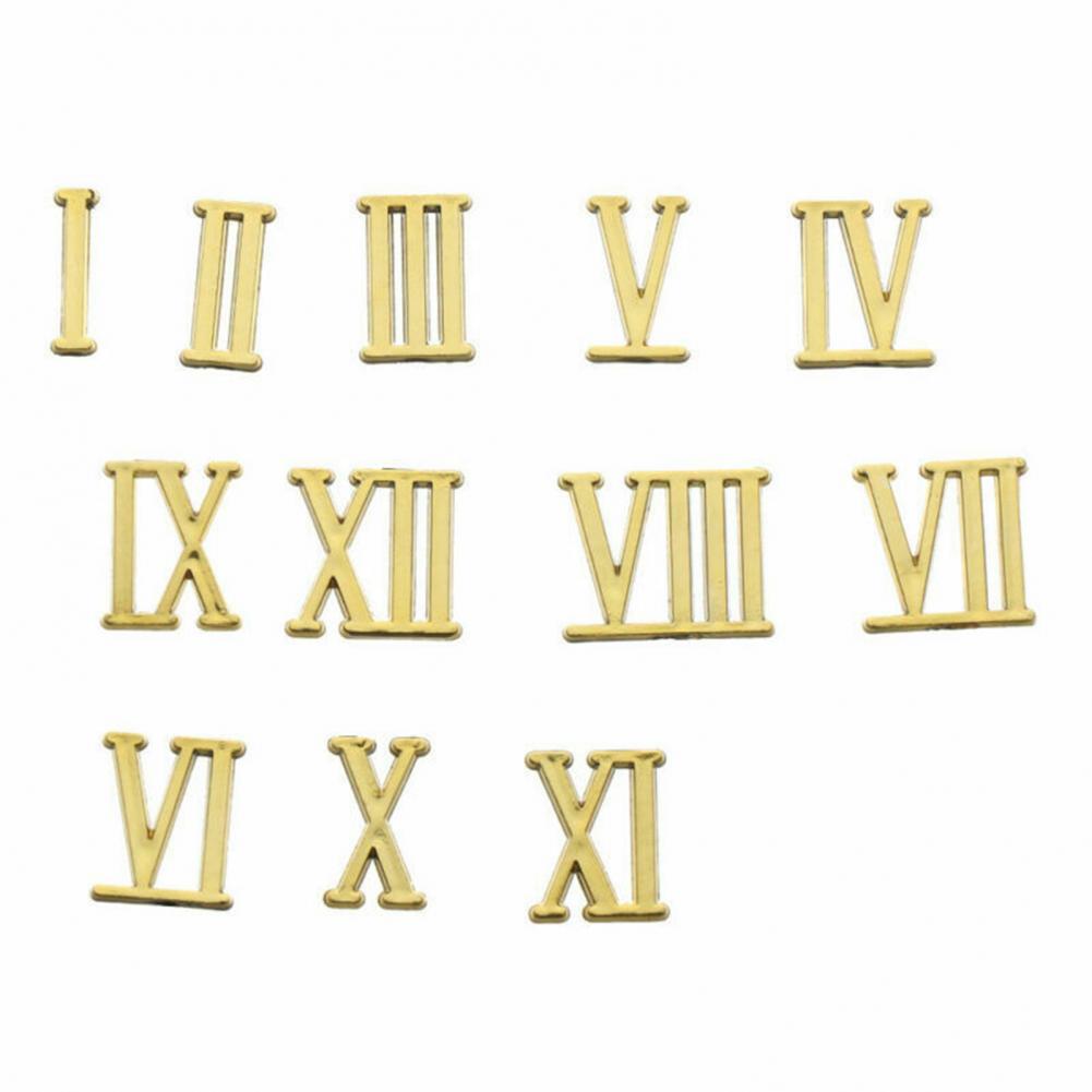 12Pcs/Set Roman Numerals Or Arabic Numerals Clock Accessories For Quartz Clock Dial Repair DIY Clock Replacement Mechanism