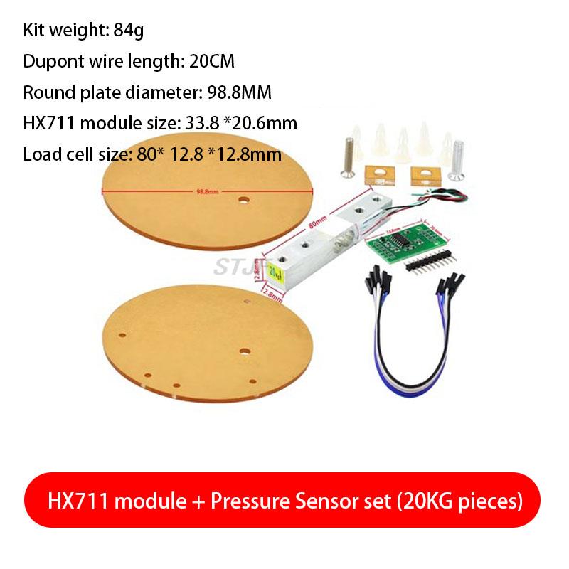 Sensor de peso de celda de carga Digital HX711, módulo de ruptura convertidor AD, báscula de cocina electrónica portátil de 1KG-20KG para báscula Arduino: JADE verde