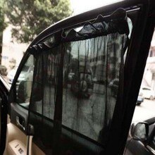 Auto Car Sun Blinds Black Foldable Suction Cup Sun Shade UV Protection