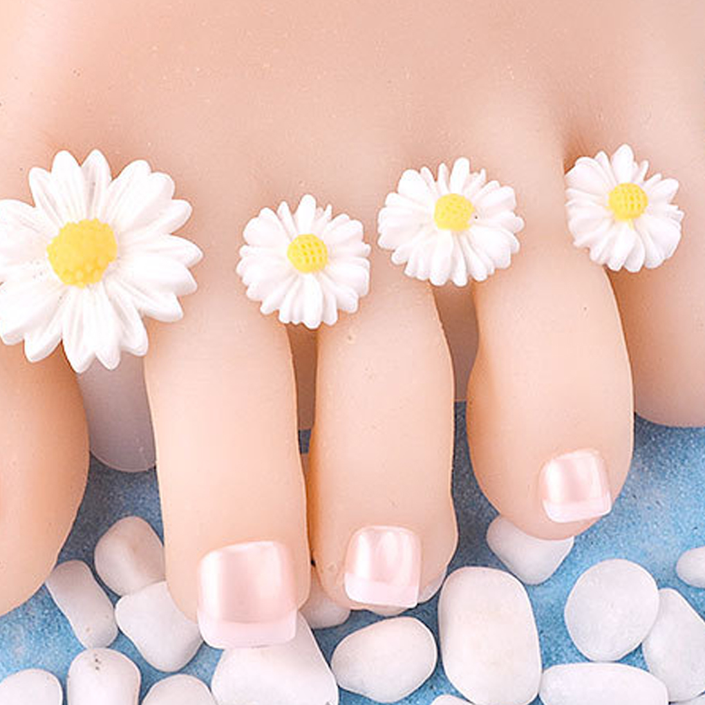 8 unids/set separadores de dedos de silicona Corazón de flor espaciadores de uñas dedos pies Gel UV salón de manicura pedicura herramienta