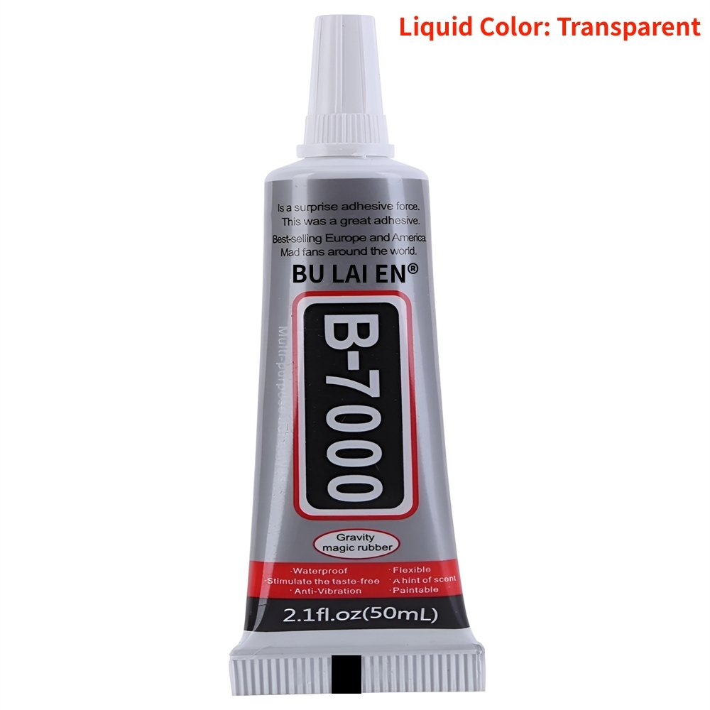 15ML 50ML 110ML B-7000 Clear Contact Phone Repair Adhesive Universal Glass Plastic DIY Glue T7000 with Precision Applicator Glue: Transparent